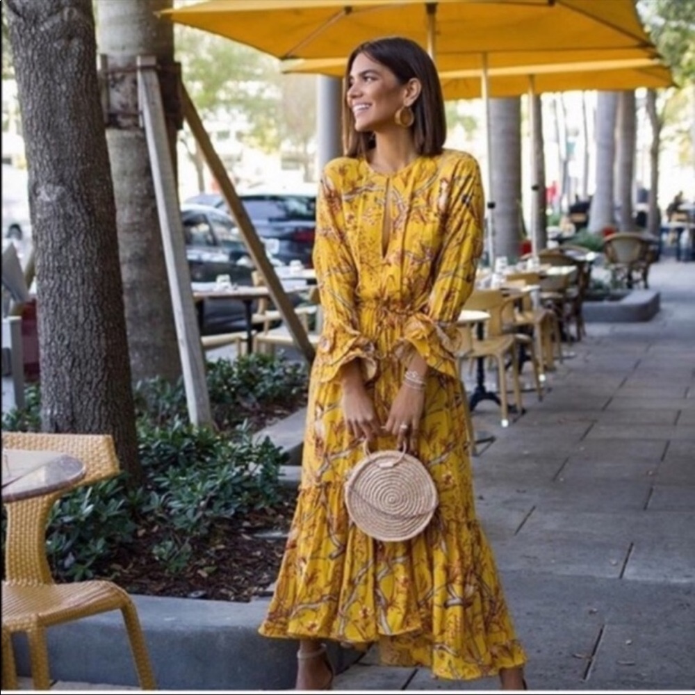 H&M X Joanna ortiz creped maxi dress